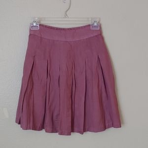 Sim & Sam - Mauve Pleated Skater Mini Skirt  Size S